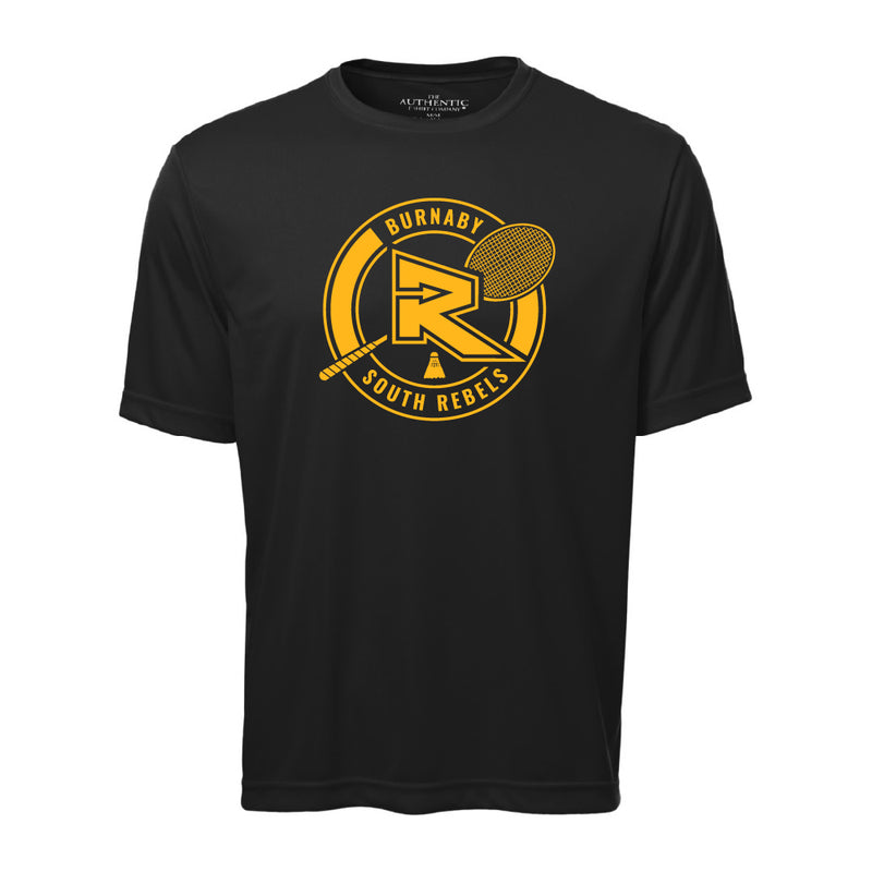 Rebels Badminton ATC™ Short Sleeve Performance Shirt - Black