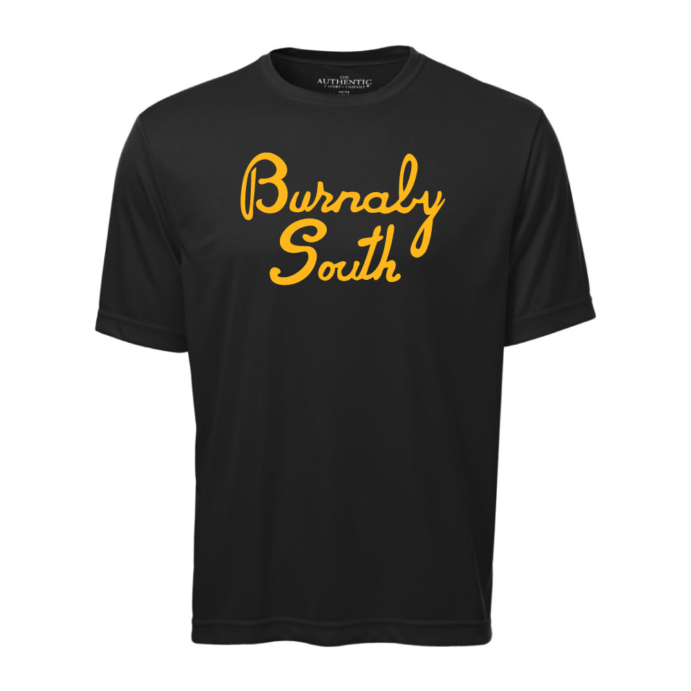 Rebels Athletics ATC™ Short Sleeve Performance Shirt - Vintage Burnaby South Logo - Black