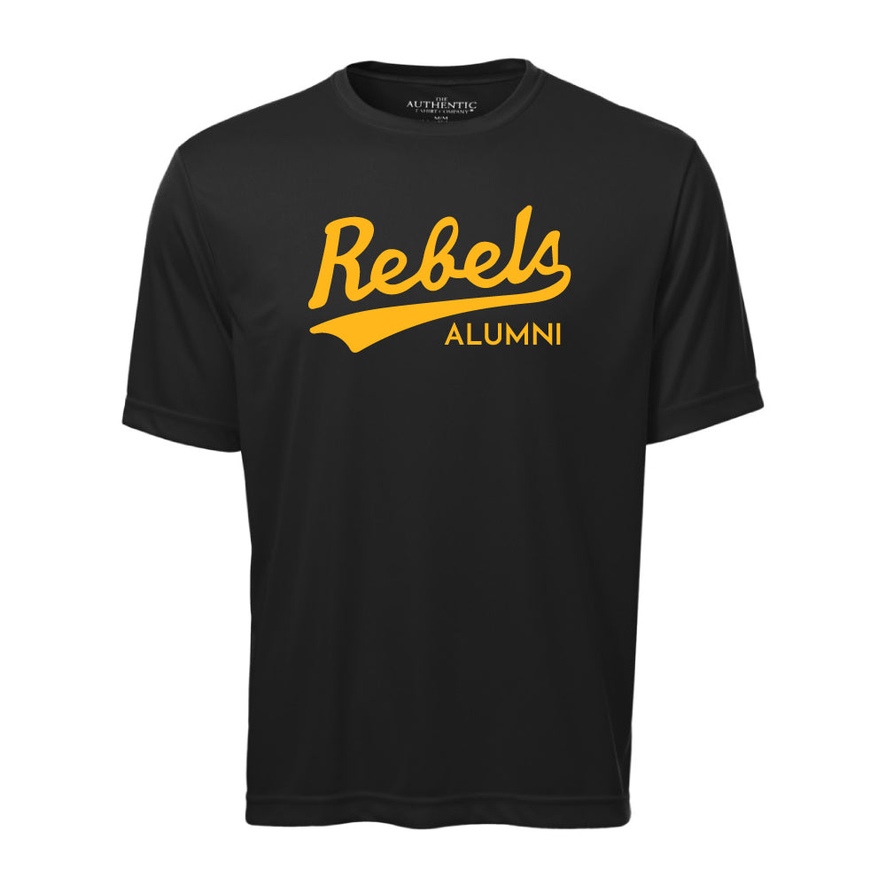 Rebels Alumni ATC™ Short Sleeve Performance Shirt - Vintage Rebels Logo - Black