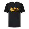 Rebels Alumni ATC™ Short Sleeve T-Shirt - Vintage Rebels Logo - Black