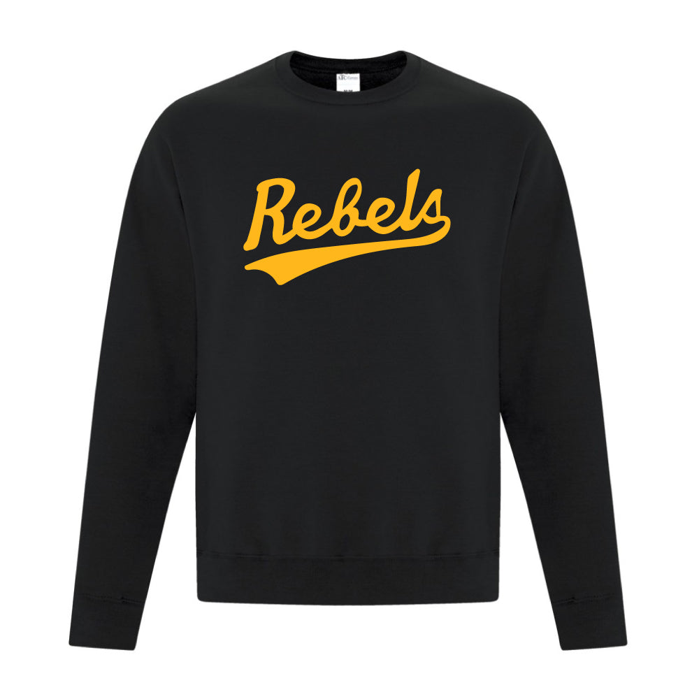Rebels Athletics ATC™ Crewneck Sweatshirt - Vintage Rebels Logo - Black