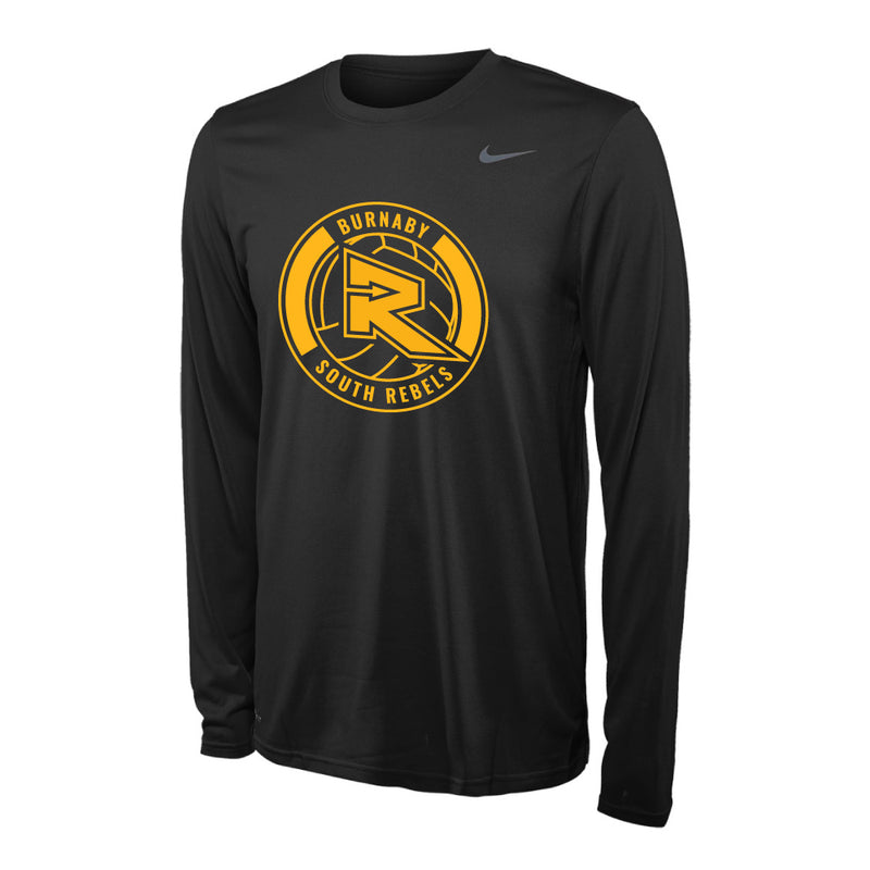 Rebels Volleyball Nike® Legend Performance Long Sleeve Tee - Black
